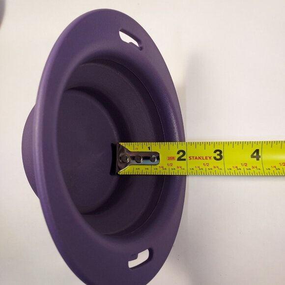 Pet Travel Bowls Collapsible Set Of 2 Small Create Purple Petcore - Picture 5 of 6